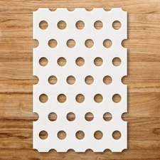 Repetitive Circles Pattern Wall Art Reusable Plastic Stencil - StencilAir