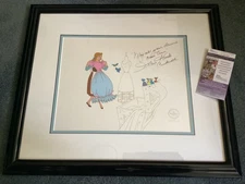 (SSG) ILENE WOODS Signed Disney Cinderella 1992 Limited Edition Sericel, JSA COA