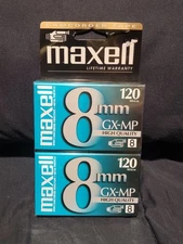 Maxell 8mm GX-MP High Quality 120 Camcorder Blank Cassette Tapes FACTORY SEALED