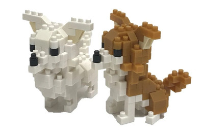 NEW NANOBLOCK 2 Chihuahuas Dog - Nano Block Micro-Sized Building Blocks NBC-259