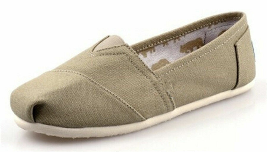 ⭐TOM Unisex Shoes Slip-on Casual Flats Solid Canvas Leisure Loafer Shoes UK 3-10 image 9