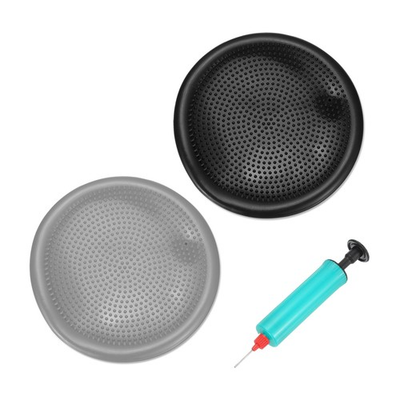 #ad #ad 2 Pcs Inflated Wobble Cushion Seat with Hand Pump 13.2quot; Gray Black AU $94.08