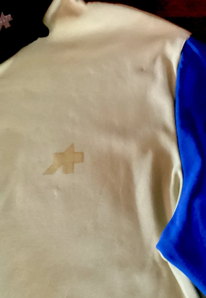 Masculino L? Jaqueta de ciclismo suíça ASSOS vintage amarela/azul/preta com zíper, bolsos traseiros - Imagem 3 de 4