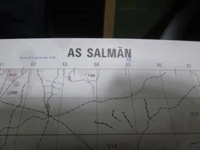 Original USGI Desert Storm Iraq Map -AS SALMAN