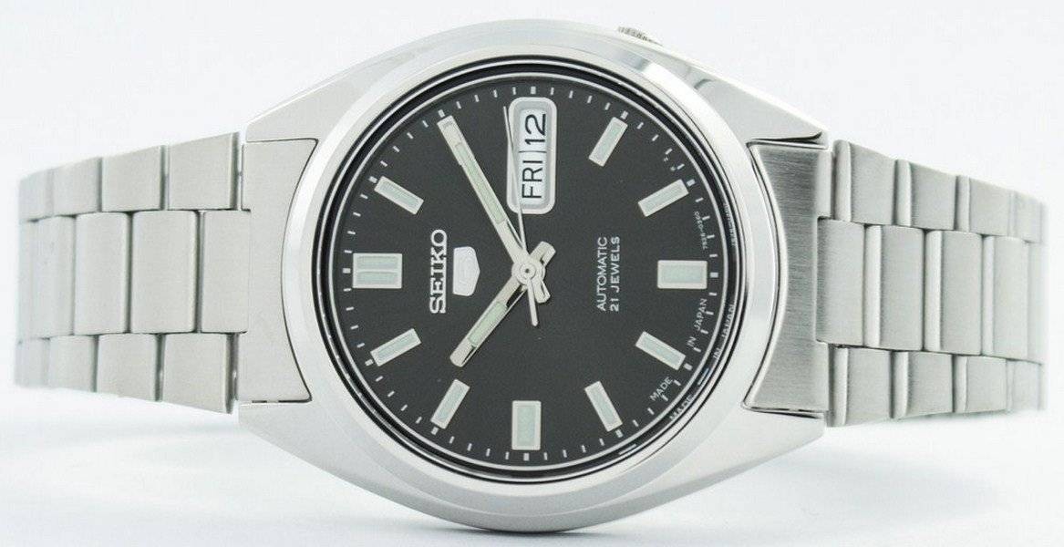 Seiko 5 Automatic Japan Made Black Dial Stainless Steel SNXS79J1