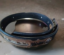 Nocona Western Belt Mens Embroidered Concho 32 Brown N2476001