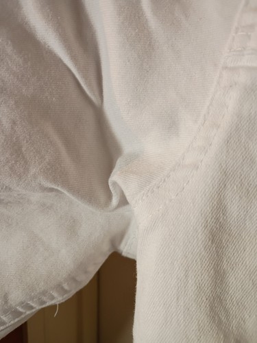 LAURA SCOTT White Denim 6-Button Down JEAN JACKET Sz. XL 4 Ext.pockets+2 Inside  - Bild 14 von 17