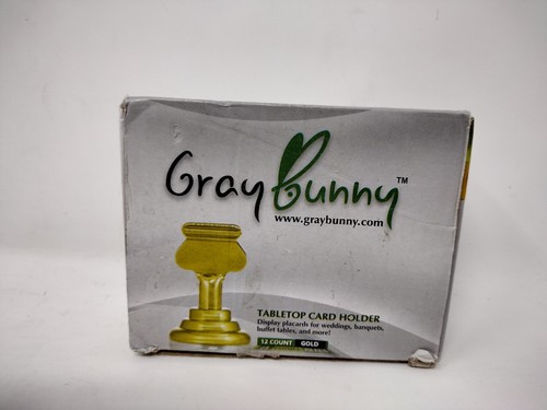 New Gray Bunny 1.5” Tabletop Gold Card Holder - 12 Ct. GB-6810B