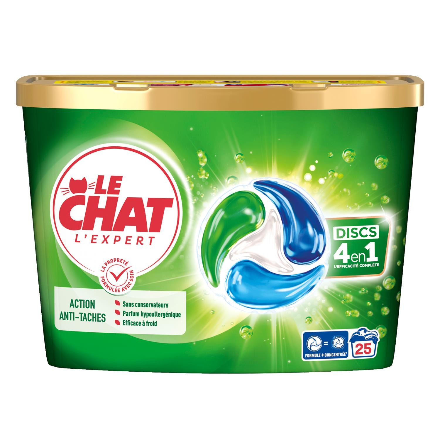 LE CHAT Discs L'Expert x25 - Disques détachants efficaces pour le linge