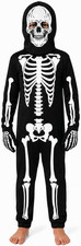 Kids Skeleton Halloween Costume 3-Piece Set with Mask and Gloves