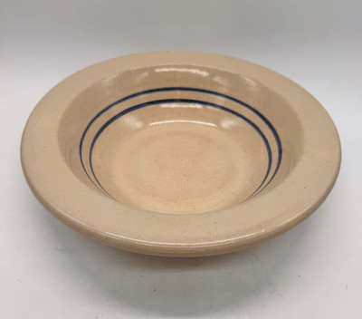 Marshall Pottery Cereal Bowl With Lip Double Blue Stripe Design Tommy Humphries