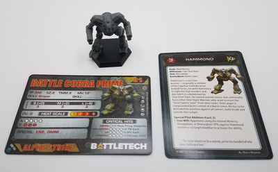 Battletech Clan Support Star - Battle Cobra *Mech & Cards*