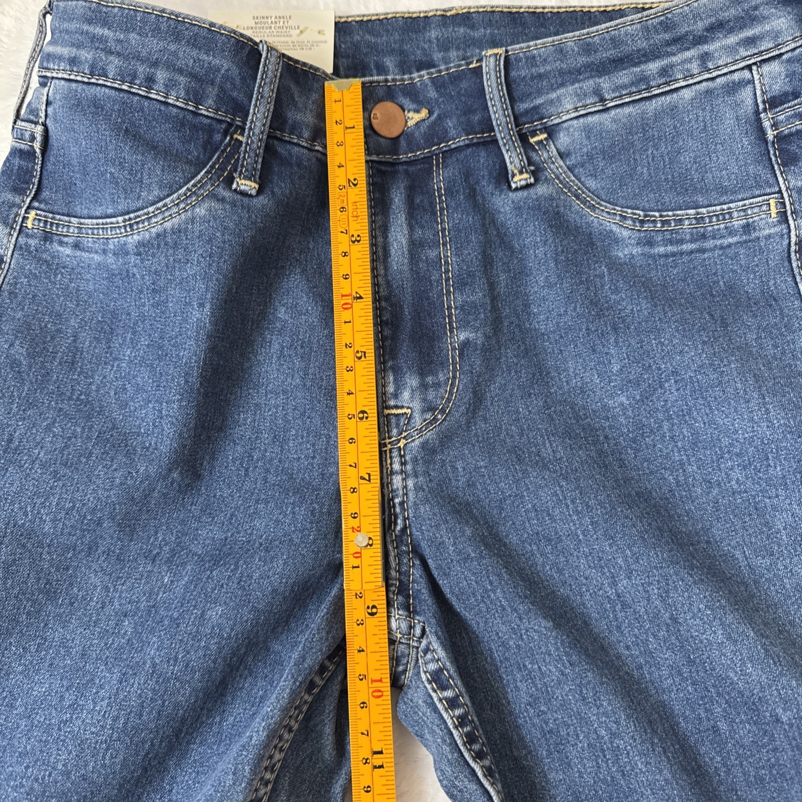H&M Womens Jean Skinny Ankle Regular Waist Denim Medium Wash Stretch Size 28 NEW thumbnail 8