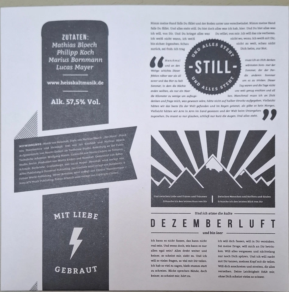 Heisskalt EP Mit Liebe Gebraut Vinyl Schallplatte Heißkalt Limitiert 428/500 Rar - Bild 3 von 4