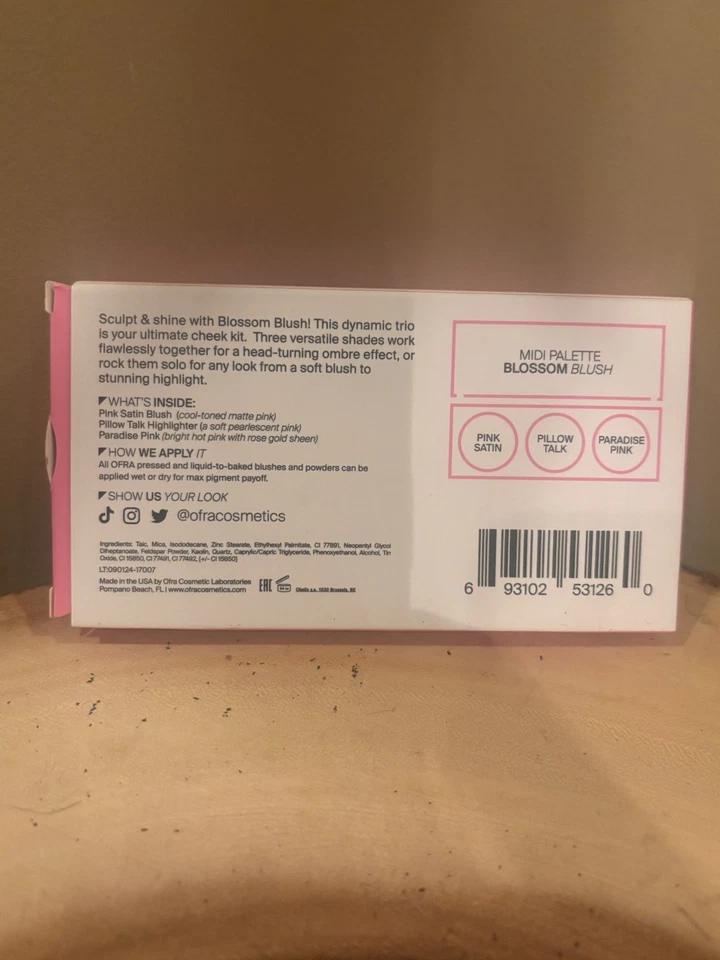 Ofra Cosmetics Midi палитра Blossom румяна хайлайтер влажный или сухой щеки набор - Изображение 2 из 3