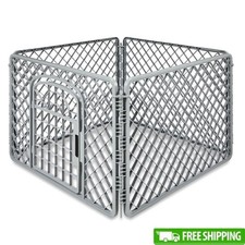 4-Panel Dog Playpen W/ Door Lightweight Indoor Outdoor Pet Safety Fence New