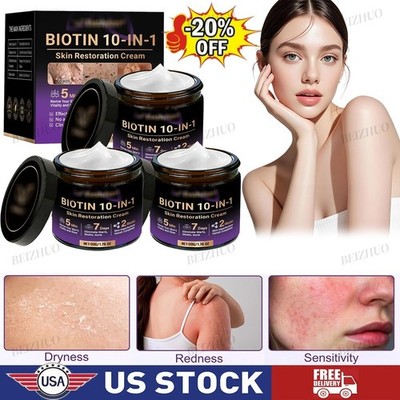Biotin 10-in-1 Skin Restoration Cream, 2026 Professional Skin Treatment Cream US
