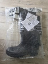 Black PVC Steel Toe Wellington boots, UK Size 9, EUR 43. (Brand SITE) new In bag