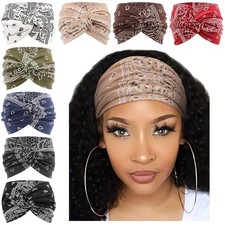 Extra Wide Headbands for Women Large Turban Headband Non 8 PCS: Solid Color C