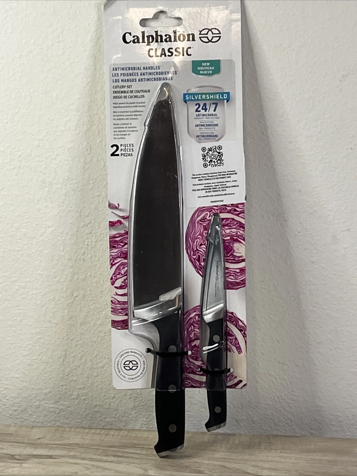 Calphalon Classic Steel Knife Set, 4.5" Paring & 8" Chef Knife
Opens in a new window or tab