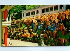 Postcard - Figurines on a artificial grotto, Tiger Balm Garden, Hong Kong, China