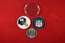 NFL Football Team Coin: New York GIANTS w/ Hard Case Poker Card Protector