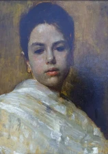 high quality oil painting  handpainted on canvas " A woman with lipstick"