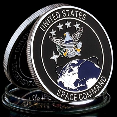 US Space Force US Air Force - Münze Gedenkmedaille versilbert