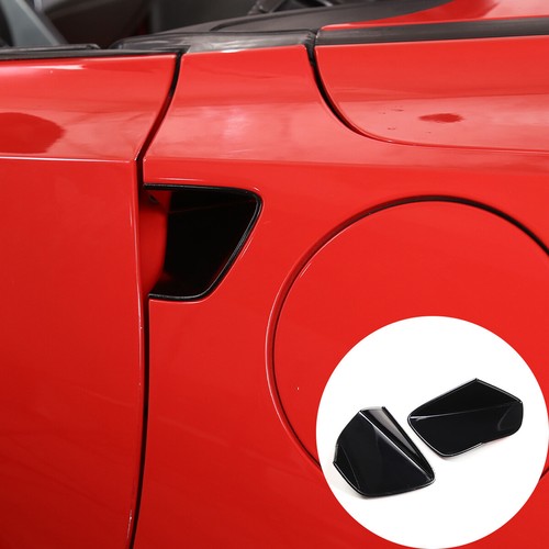 Juego De 2 Emblemas (delantero Y Trasero) Para Corvette C7 2014-2019 - Negro Mate, Adhesivos