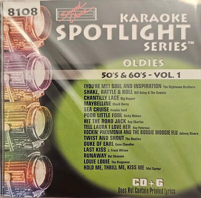 SC8108 50'S 60'S         NEW  SOUND CHOICE KARAOKE LOT K