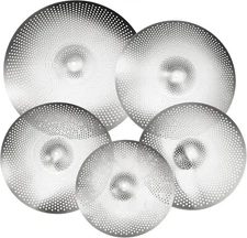 5pcs Mute Cymbal Set 14" 16" 18" 20" Low Volume Practice Cymbal with Bag