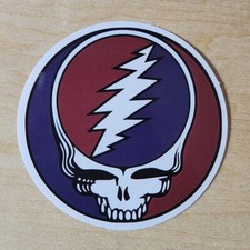 2  " Grateful Dead  Co - Stealie Steal Your Face SYF Navy/Maroon Vinyl Stickers
