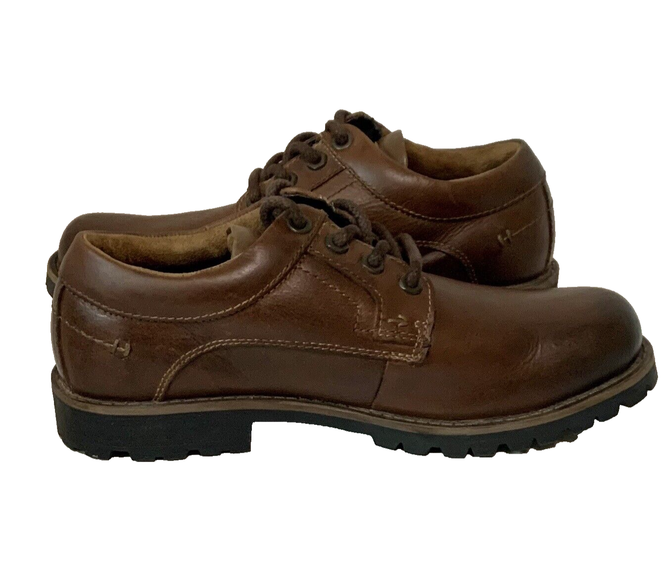 SAOLA Scarpa Oxford Dockers da uomo in pelle marrone robusta casual stringata taglia 9 5