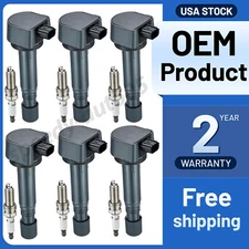 6X Ignition Coil + Spark Plug Pack For 2009-2015 Honda Pilot 3.5L V6 UF624