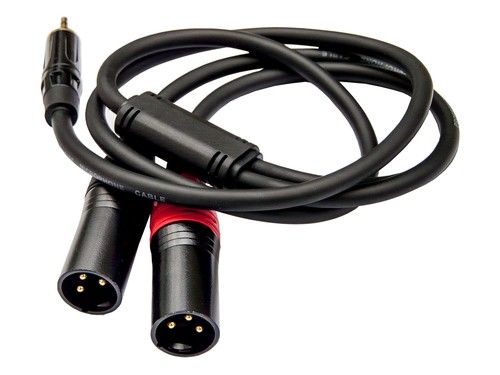 Adapterkabel 1m 2x XLR male auf 3,5mm Mini Klinke für Laptops, Handy, MP3 Player - Afbeelding 3 van 4