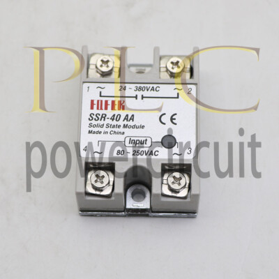 NEW Solid State Relay SSR-40AA SSR-40 AA Relais 80-250V TO 24-380VAC AC ...