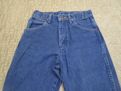 Pantalones de mezclilla Wrangler para niños 16 azules corte vaquero calce original 26x30 niños occidentales - Imagen 2 de 8