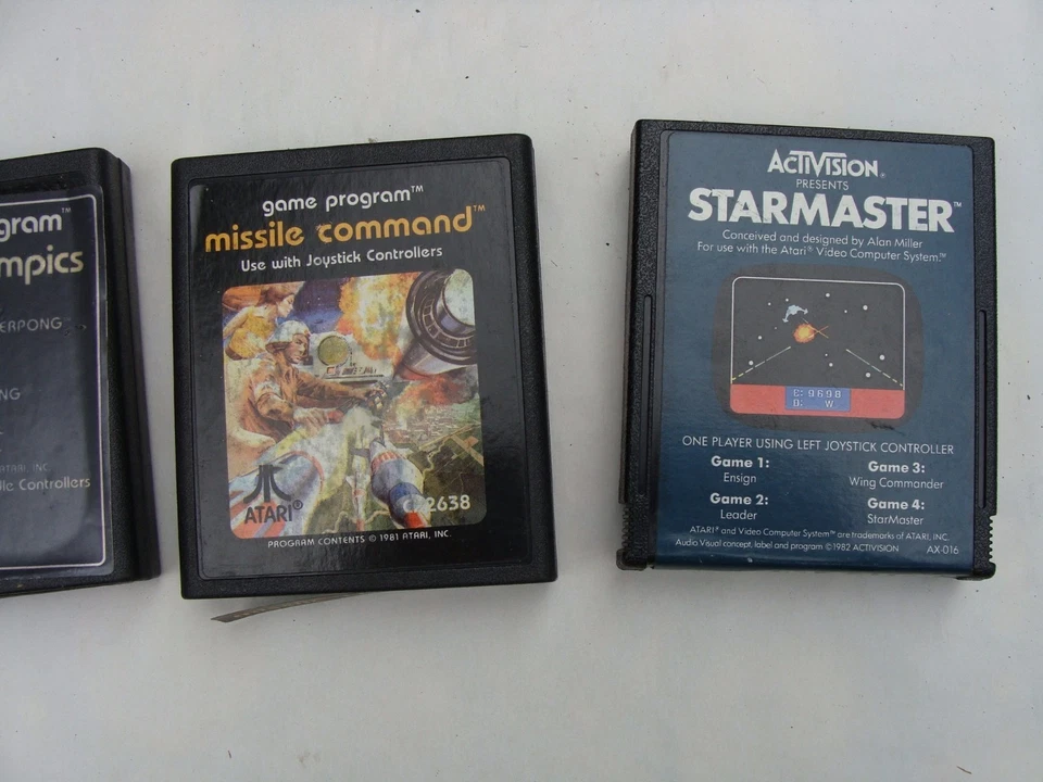 批量 6 件 各种 复古游戏 适用于 Activision、Atari、Sega: Combat、NFL 等 — 第 3/4 张图片