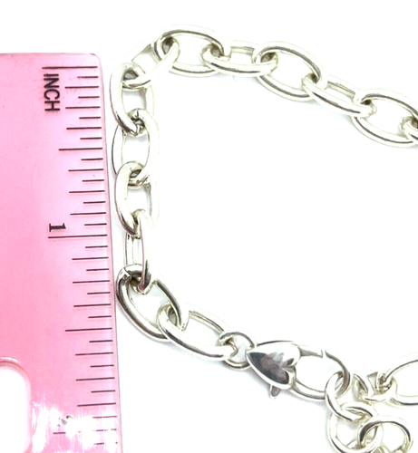 Brighton Signature Ovals Chain Use Clip On Snap Charms Bracelet 8.5in NWT - Picture 5 of 5