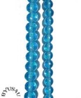 ROUND DRUK GLASS BEADS AQUA RAINBOW AB 16" STRAND PICK SIZE 4mm or 6mm