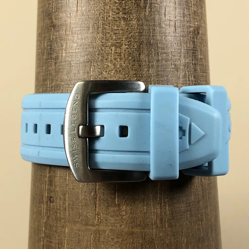 Reloj Swiss Legend Neptune Hombre 113002210 Goma Azul Cuarzo Analógico 41mm 7 1/2" Foto 4 de 4