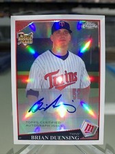 2009 Topps Chrome Rookie Auto Refractor /499 Brian Duensing #240 Rookie Auto RC