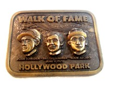 Vintage 1979 Jockeys Hollywood Park Walk of Fame Belt Buckle 6022013cc