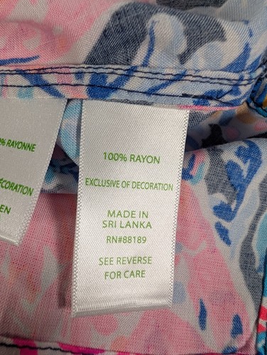 Lilly Pulitzer Tunic Top Women's Medium Hollie Pink Oasis Shell Me You Love Me - 第 9/14 張圖片