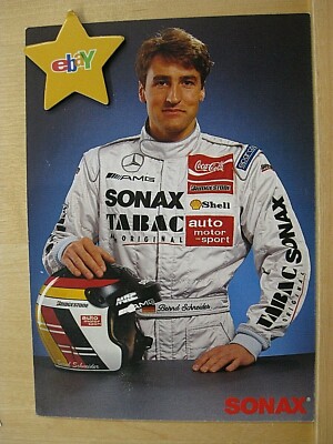 Genuine  Autograph card Bernd Schneider-DTM AMG Mercedes Team 1993 Sonax - 733