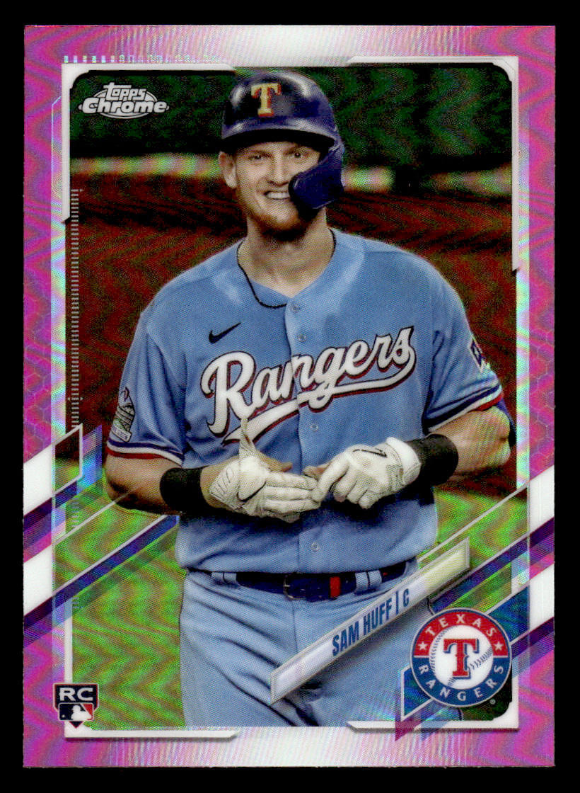 2021 Topps Chrome #81 Sam Huff Pink Refractor card