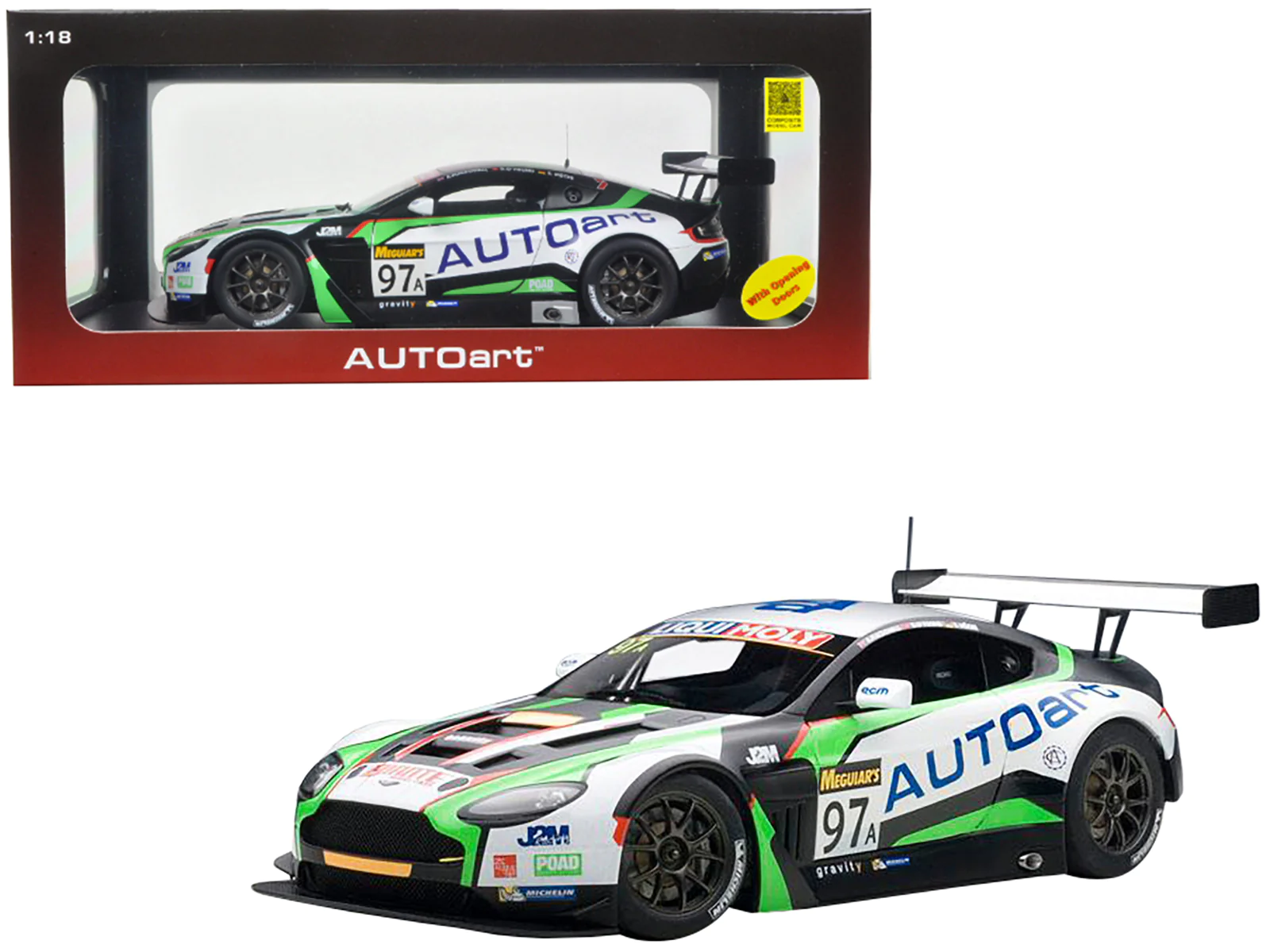 Aston Martin V12 Vantage Bathurst 12hour Endurance Race 2015 #97 1/18 Model Car