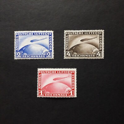DEUTSCHLAND WEIMAR 1928 / LUFTPOST, SERIE VON 3 WERTEN UNBESCHÄDIGT POSTFRISCH **