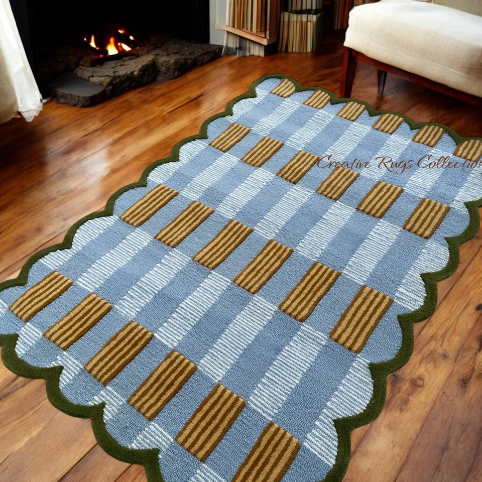 RUG | HANDMADE SCALLOPED RUG | PLIAD RUG MODERN HANDMADE RUG WITH CUSTOMISATION - Image 4 of 4