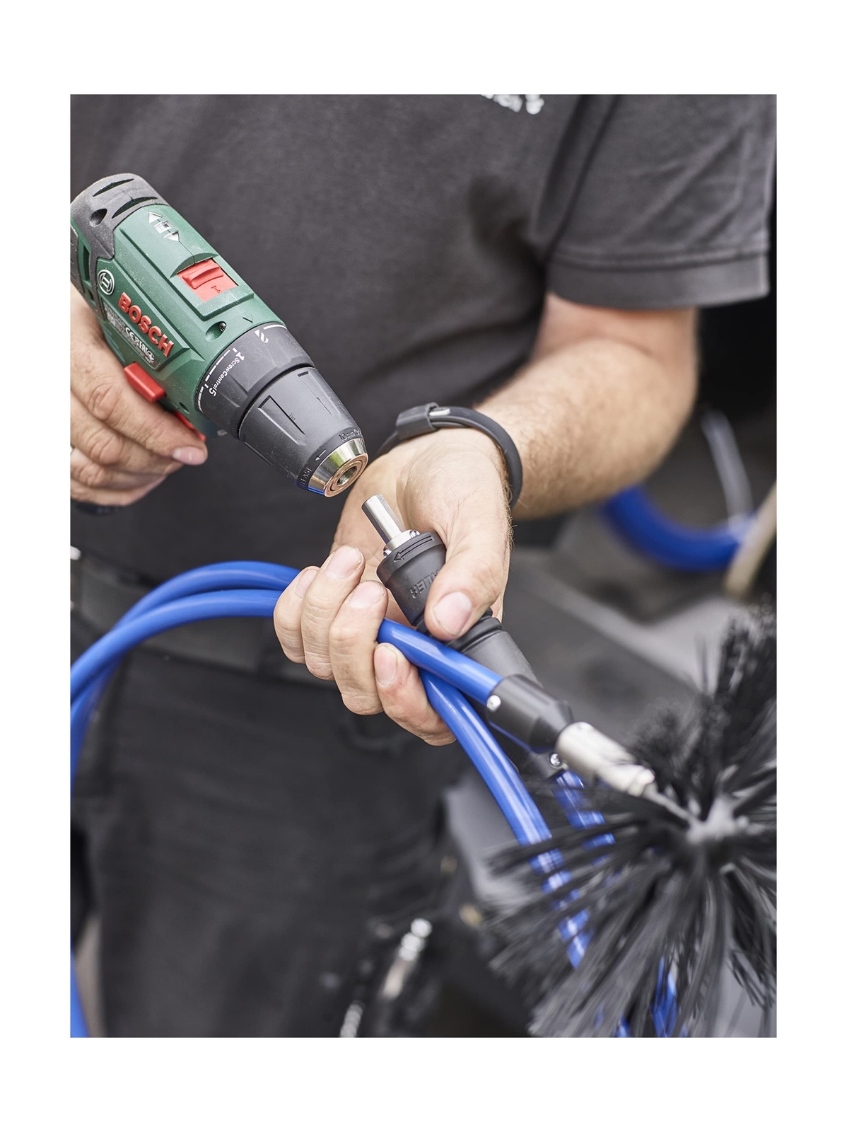 Wohler Rotary Brush M1016' Set Air Duct & Dryer Vent Cleaning Tool